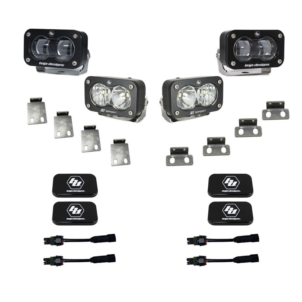 Baja Designs Fog Lights S2 SAE/S2 Clear Sport Fog Pocket Kit Fits 21-On Ford Raptor Baja Designs - 448180