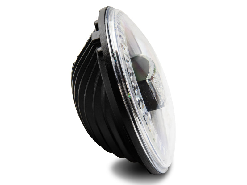 Raxiom Headlights Raxiom 97-18 Jeep Wrangler TJ/JK 7-Inch LED Headlights w/ Halos- Black Housing (Clear Lens)