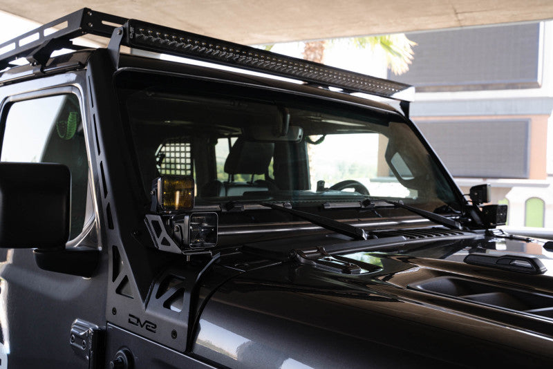 DV8 Offroad Light Mounts DV8 Offroad 2018+ Jeep Wrangler JLO A Pillar Dual Light Pod Mounts