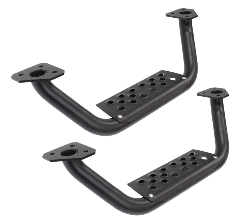 Go Rhino Side Steps Go Rhino Dominator Extreme D6 SideSteps - Tex Blk - 4in Drop Down Steps (Pair)