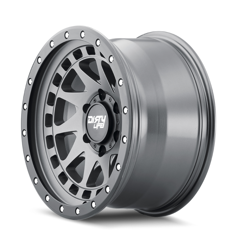 Dirty Life Wheels - Cast Dirty Life 9311 Enigma Pro 17x9/5x127 BP/-12mm Offset/71.5mm Hub Satin Graphite Wheel - Beadlock