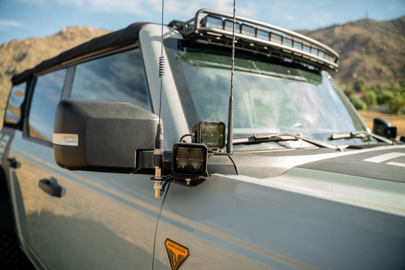 DV8 Offroad Light Mounts DV8 Offroad 2021 Ford Bronco A Pillar Dual Light Pod Drop Mounts