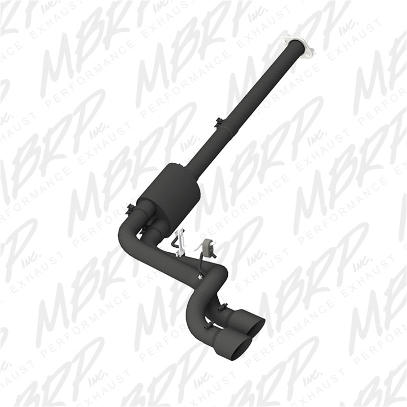 MBRP Catback MBRP 09-14 Ford F150 Pre-Axle 4.5in OD Tips Dual Outlet 3in Black Coated Cat Back Exhaust