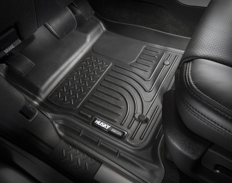 Husky Liners Floor Mats - Rubber Husky Liners 15-23 Ford F-150 SuperCab WeatherBeater Black 2nd Seat Floor Liner