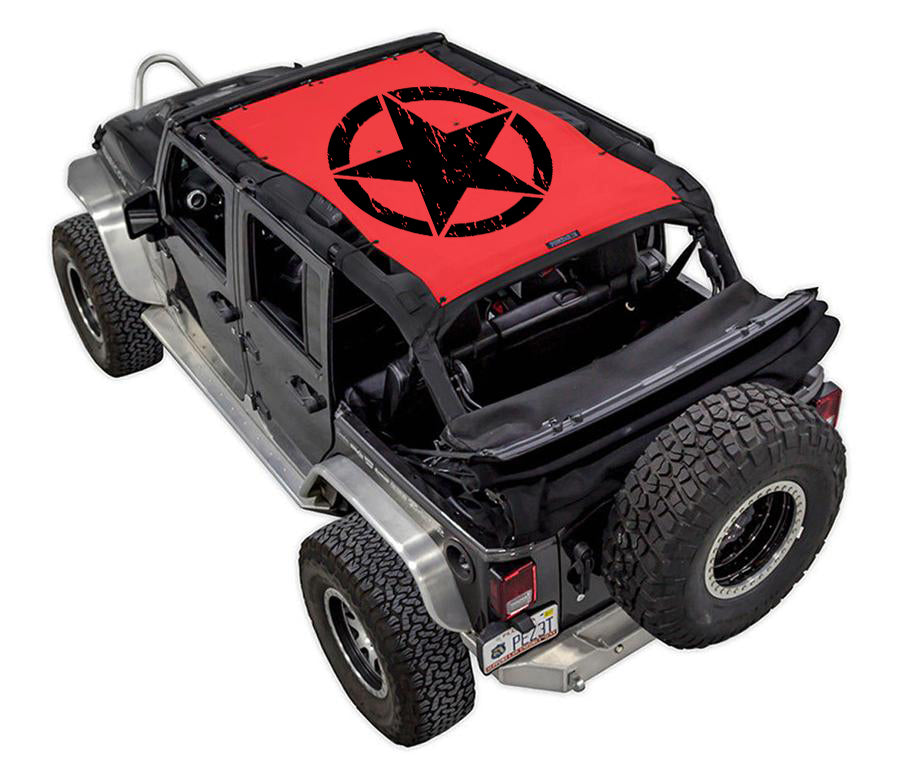 SPIDERWEBSHADE Product Red JK-4D Oscar Mike Distressed