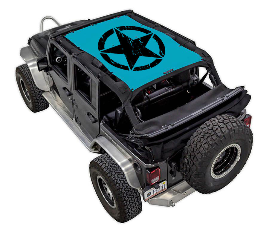 SPIDERWEBSHADE Product Teal JK-4D Oscar Mike Distressed