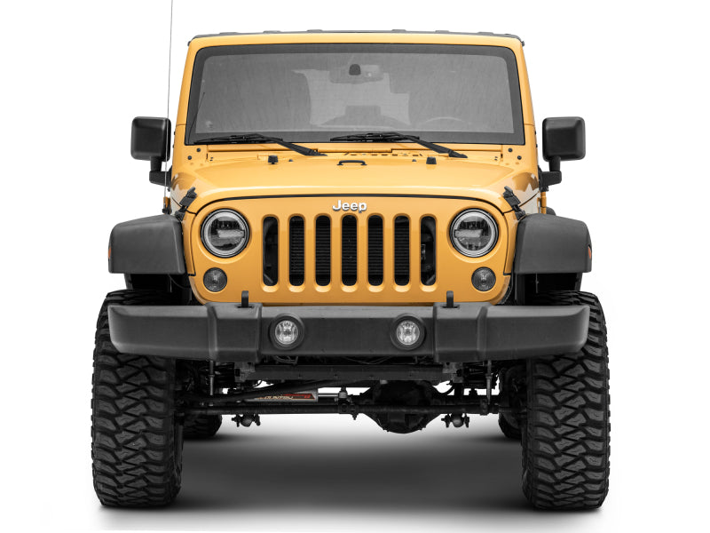 Raxiom Headlights Raxiom 97-18 Jeep Wrangler TJ/JK 7-Inch LED Headlights w/ Halos- Black Housing (Clear Lens)