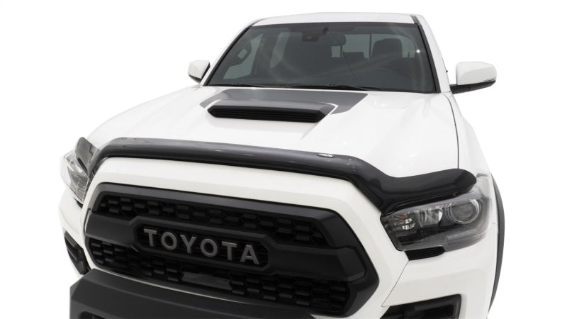 AVS Stone/Bug Deflectors AVS 16-18 Toyota Tacoma High Profile Bugflector II Hood Shield - Smoke