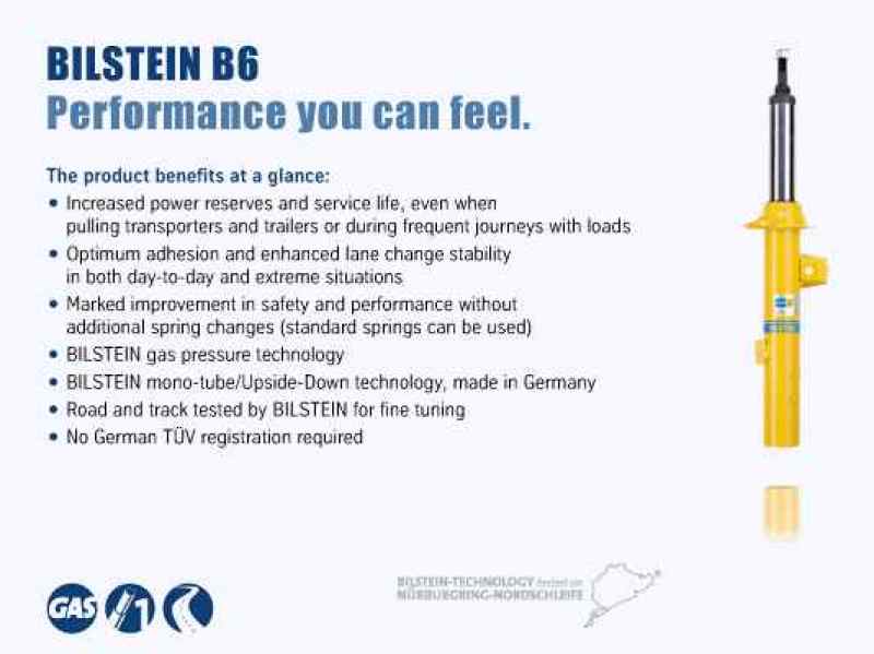 Bilstein Shocks and Struts Bilstein B6 HD Chevy 63-80 P10 / 73-89 P20 Front 46mm Monotube Shock Absorber