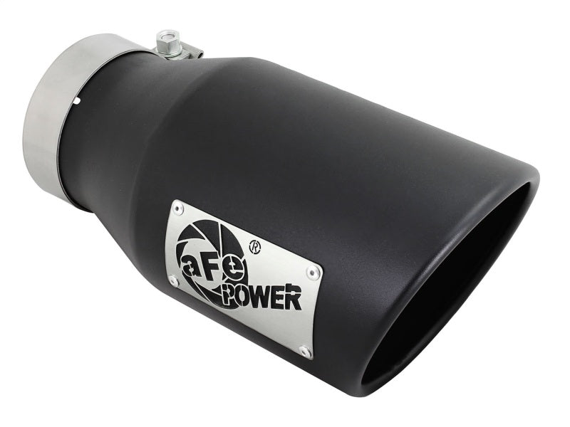 aFe Catback aFe Diesel Exhaust Tip Bolt On Black 4in Inlex x 6in Outlet x 12in
