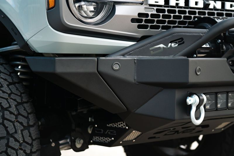 DV8 Offroad Bumpers - Steel DV8 Offroad 2021+ Ford Bronco Modular Front Bumper Winch Capable w/ Auxiliary Light Mounts