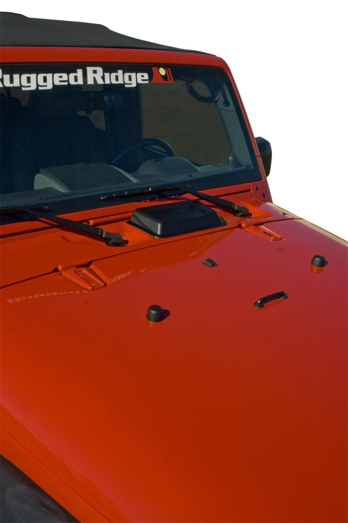 Rugged Ridge Vents Rugged Ridge Cowl Vent Scoop Black 98-18 Jeep Wrangler
