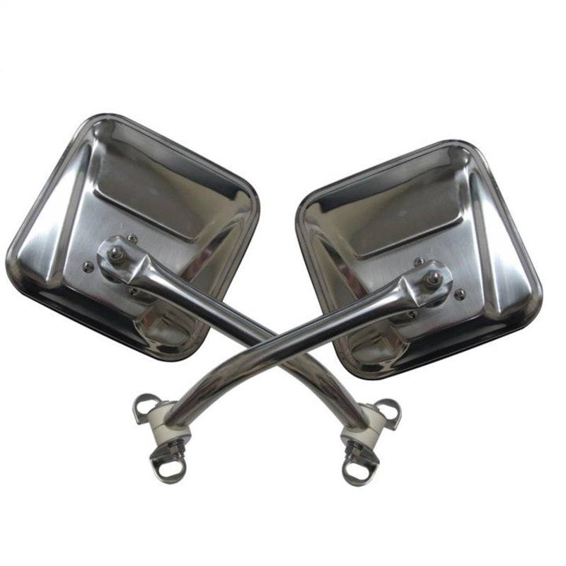 Rampage Side Mirrors Rampage 1976-1983 Jeep CJ5 Mirror Kit - Stainless