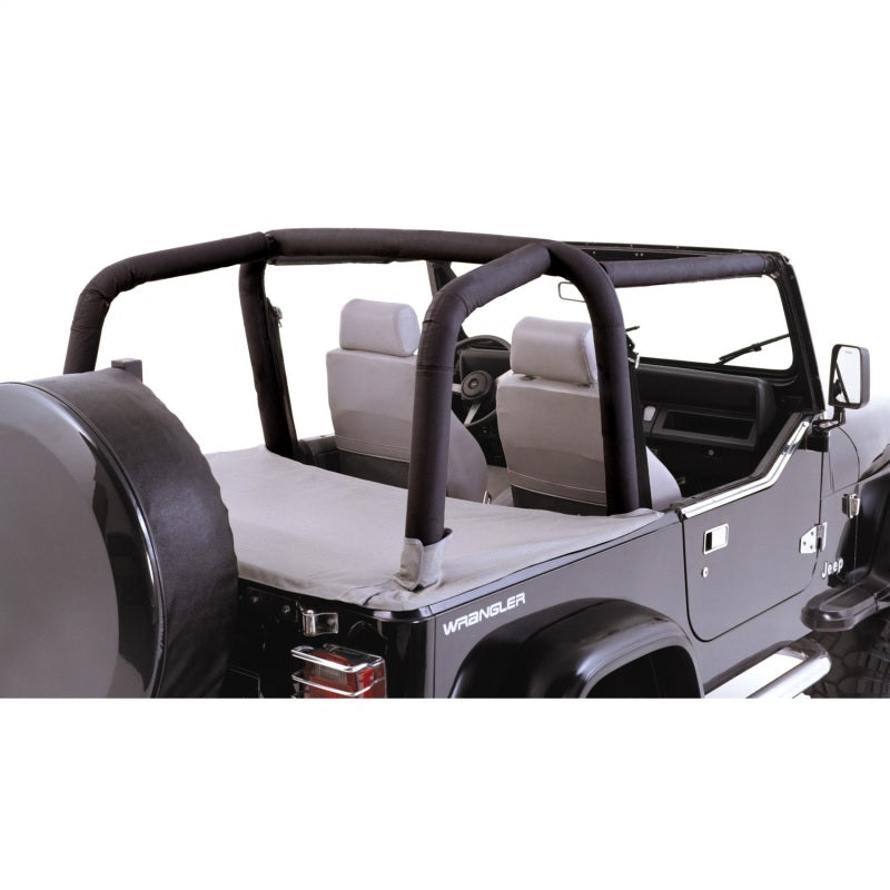 Rugged Ridge Roll Cage Components Rugged Ridge Roll Bar Cover Kit Black Denim 97-02 Jeep Wrangler