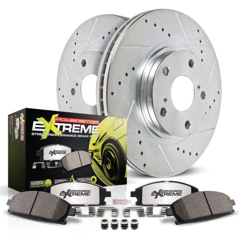 PowerStop Brake Kits - Performance D&S Power Stop 05-19 Chrysler 300 Front Z26 Street Warrior Brake Kit