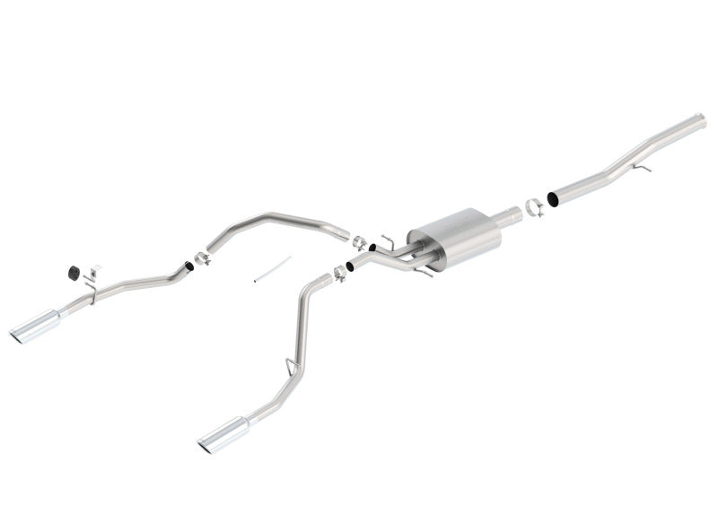 Borla Catback Borla 14 Silv/Sierra 1500 EC Std/CC Short 143.5in WB S-Type Single Split Rear Exit Cat-Back Exhaust