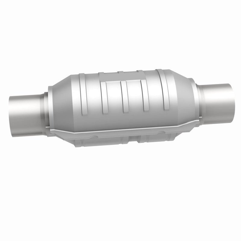 Magnaflow Catalytic Converter Universal MagnaFlow Conv Univ 2.25in Inlet/Outlet Center/Center Round 9in Body L x 5.125in W x 13in Overall L