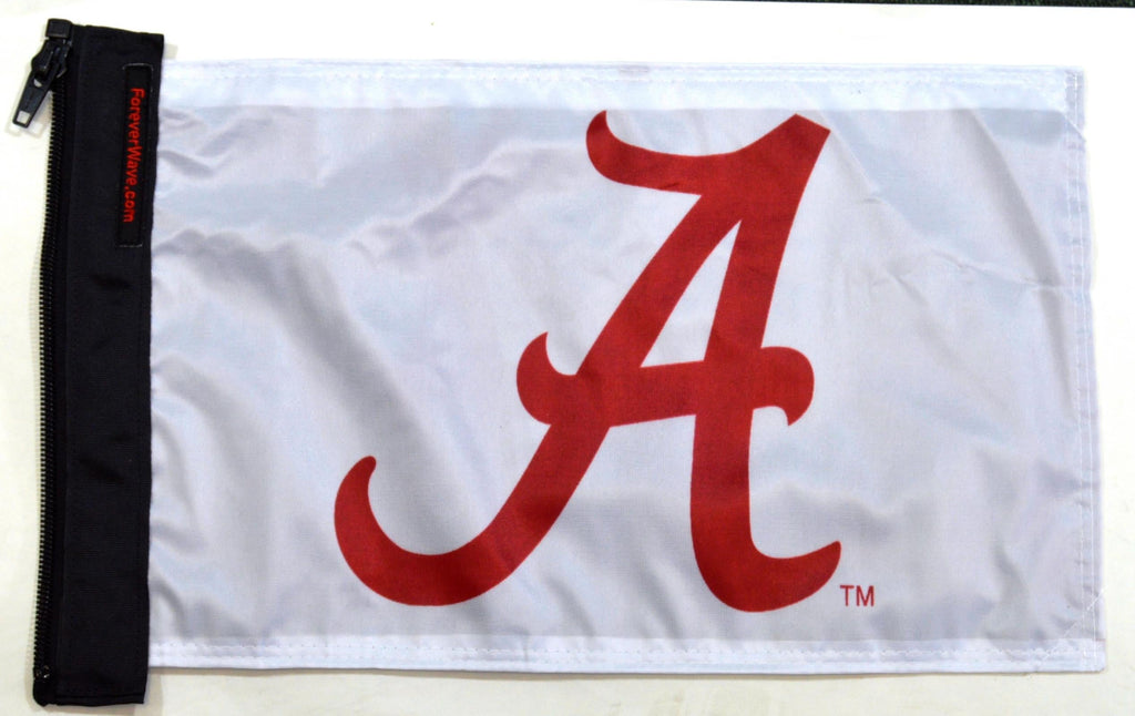 Forever Wave NCAA/College Car Flags Alabama A White Flag Forever Wave - 5002