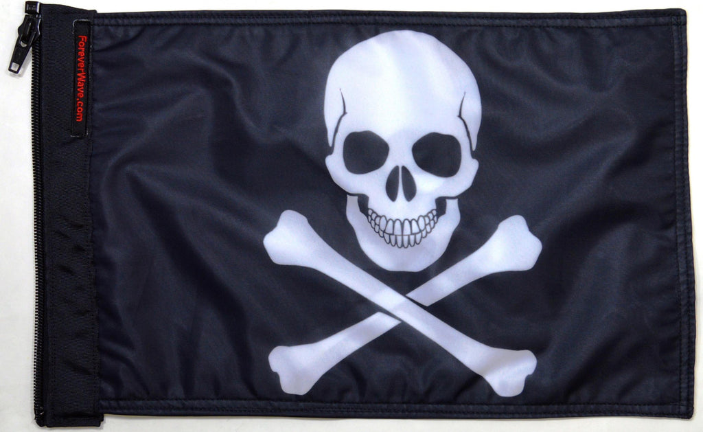 Forever Wave Pirate Car Flags Jolly Roger Flag Forever Wave - 5013