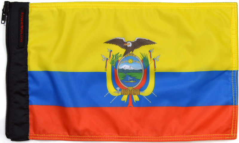 Forever Wave Car Flags of the World Ecuador Flag Forever Wave - 5075