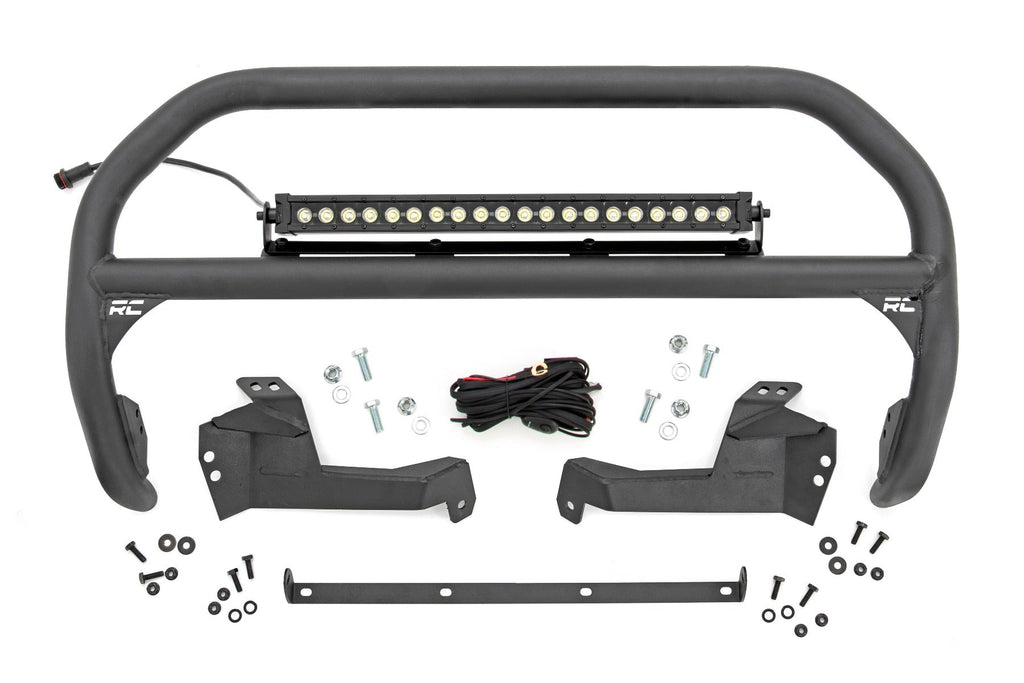 Rough Country Mounting Brackets(Lighting) Nudge Bar 20 Inch Black Series w/ White DRL Single Row LED 2021 Ford Bronco Sport Rough Country - 51042