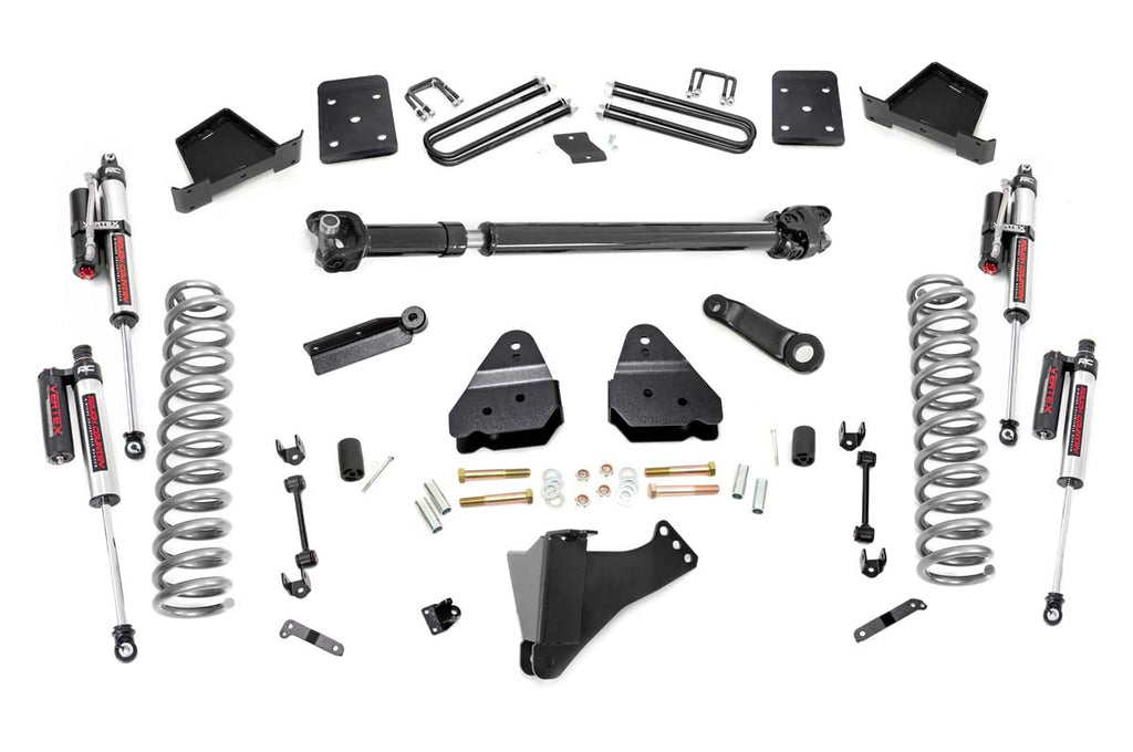 Rough Country Lift Kits 6 Inch Suspension Lift Kit w/Front Drive Shaft Vertex 17-19 F-250/350 4WD Diesel 4 Inch Axle w/o Overloads Rough Country - 51351