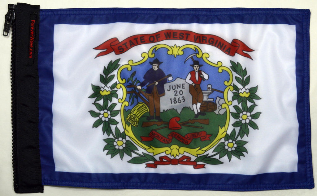 Forever Wave State Car Flags State Flag West Virginia Forever Wave - 5157
