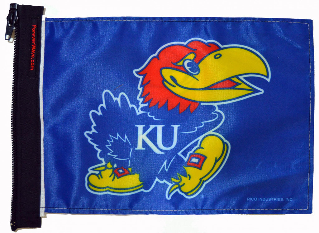Forever Wave NCAA/College Car Flags Kansas Jayhawks Flag Forever Wave - 5179