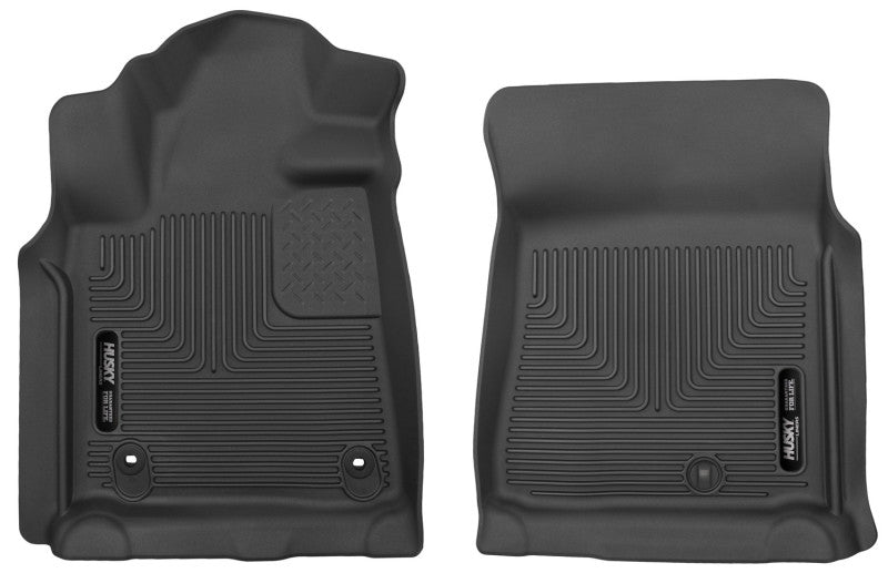 Husky Liners Floor Mats - Rubber Husky Liners 12-14 Toyota Tundra Pickup(Crew / Ext / Std Cab) X-Act Contour Black Front Floor Liners