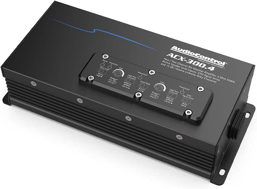 Stinger Off-Road Audio AudioControl ACX-300.4 Powersports / Marine All Weather 4-Channel Amplifier - (4 x 75 watts @ 2 ohms) & (4 x 50 watts @ 4 ohms)