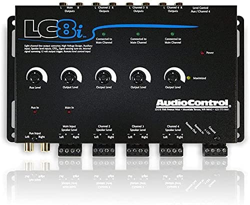 Stinger Off-Road Audio AudioControl LC8i Black Eight Channel Line Output Converter with Auxiliary Input