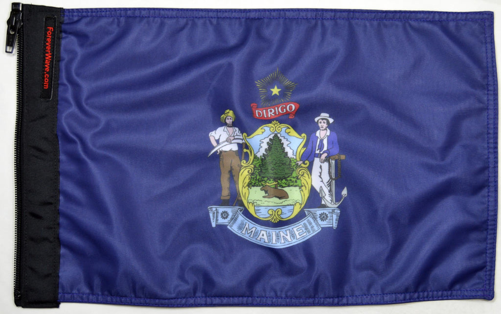 Forever Wave State Car Flags State Flag Maine Forever Wave - 5206
