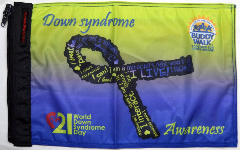 Forever Wave Specialty Car Flags Down syndrome Awareness Flag Forever Wave - 5213