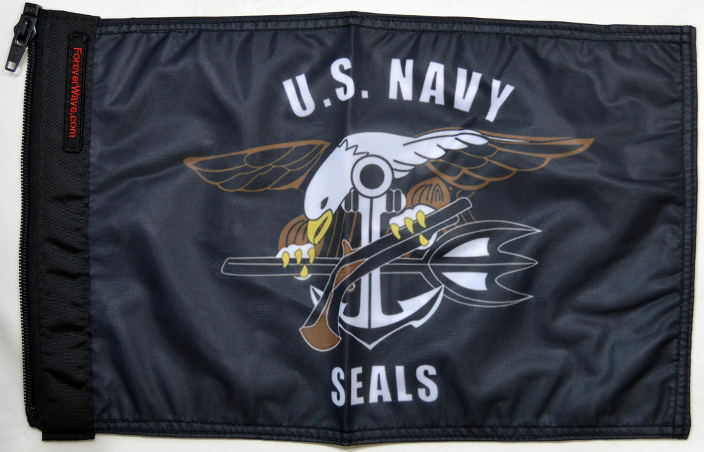 Forever Wave Military Car Flags Navy Seals Flag Forever Wave - 5237