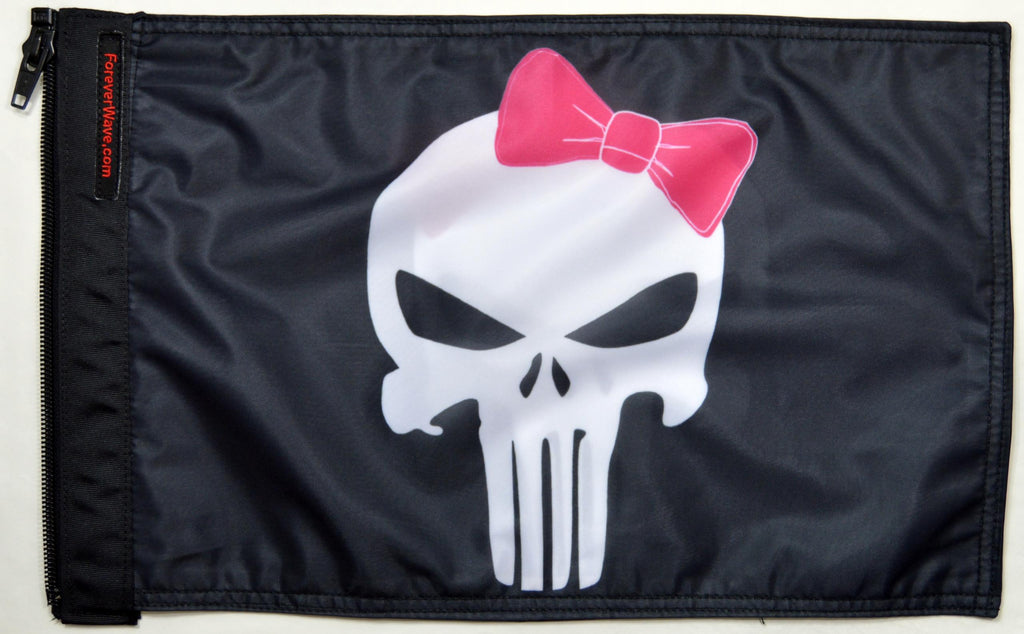 Forever Wave Specialty Car Flags Punisher Pink Ribbon Flag Forever Wave - 5269
