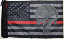 Load image into Gallery viewer, Forever Wave USA Car Flags USA Subdued Thin Red Line Punisher Flag Forever Wave - 5272
