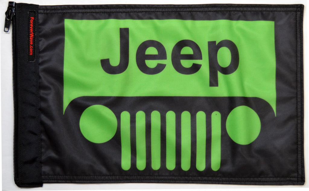 Forever Wave Specialty Car Flags Jeep Grill Lime Green Forever Wave - 5283