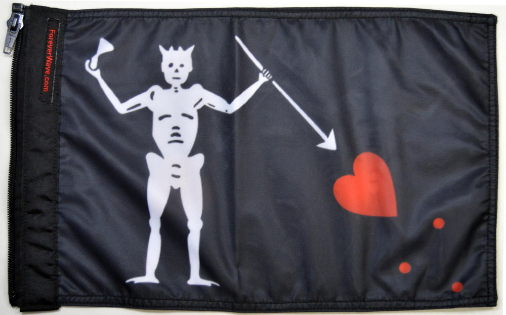 Forever Wave Pirate Car Flags Blackbeard Flag Forever Wave - 5284
