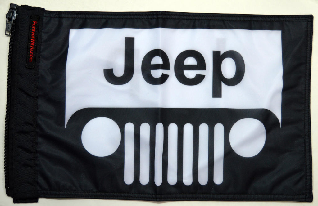 Forever Wave Specialty Car Flags Jeep Grill Flag White Forever Wave - 5294