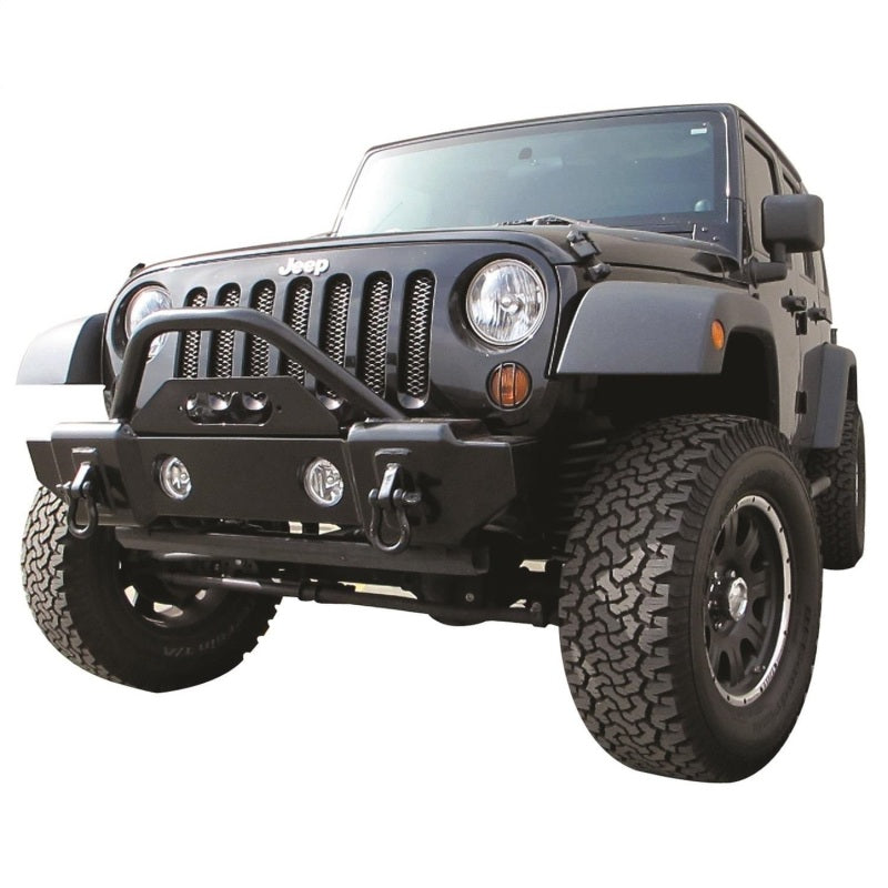 Rampage Bumpers - Steel Rampage 2007-2018 Jeep Wrangler(JK) Recovery Bumper Stubby Front - Black