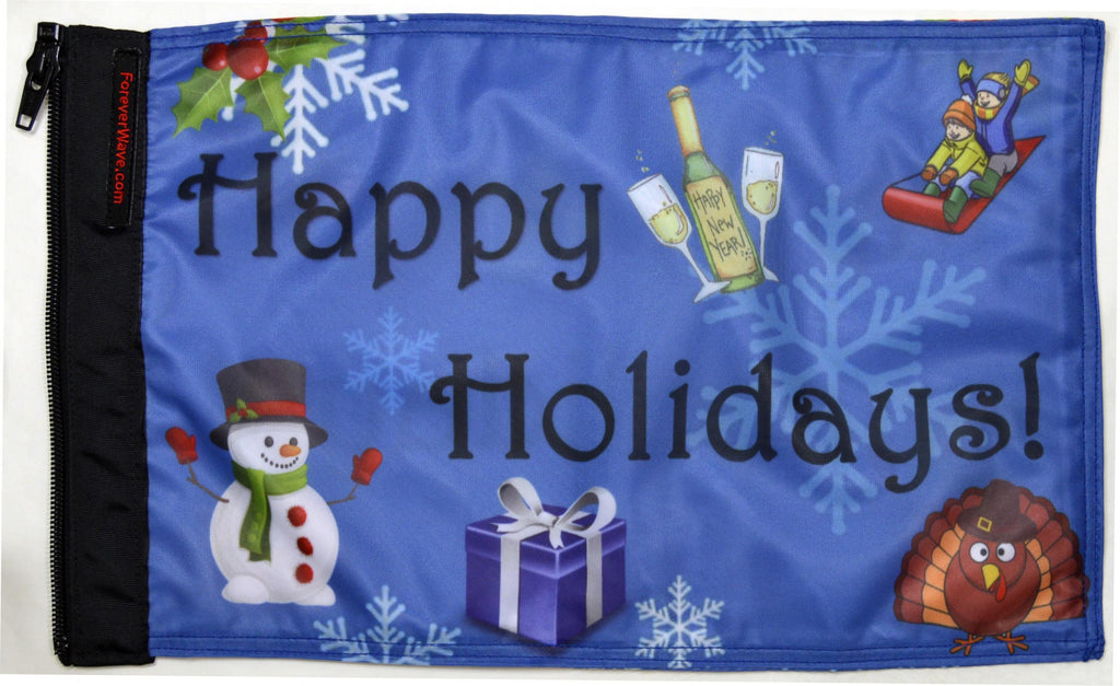 Forever Wave Specialty Car Flags Happy Holidays Flag Forever Wave - 5366