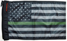 Load image into Gallery viewer, Forever Wave USA Car Flags USA Subdued Thin Green Line Flag Forever Wave - 5388