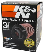 Load image into Gallery viewer, K&amp;N Engineering Air Filters - Universal Fit K&amp;N Universal Rubber Filter 3 1/2inch ID FLG / 6inch Base / 4-5/8inch Top / 6inch Height
