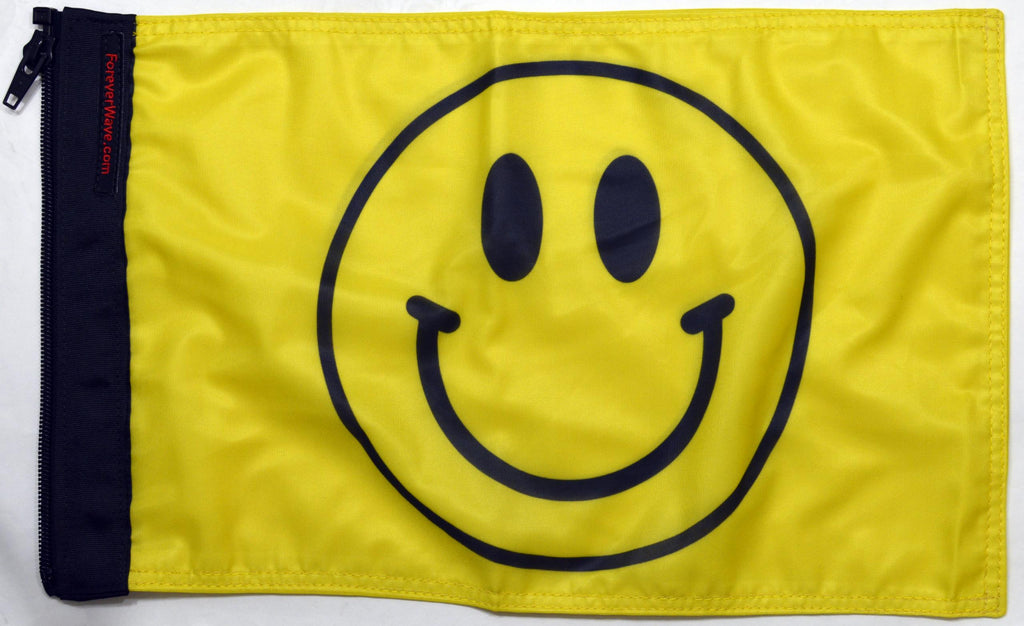 Forever Wave Specialty Car Flags Smiley Face Flag Forever Wave - 5403