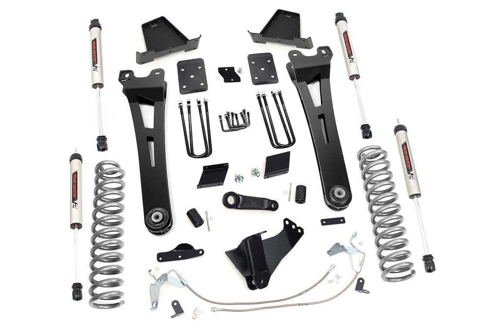 Rough Country Lift Kits 6 Inch Ford Radius Arm Suspension Lift Kit Overload Springs w/V2 Shocks 11-14 F-250 Rough Country - 54070