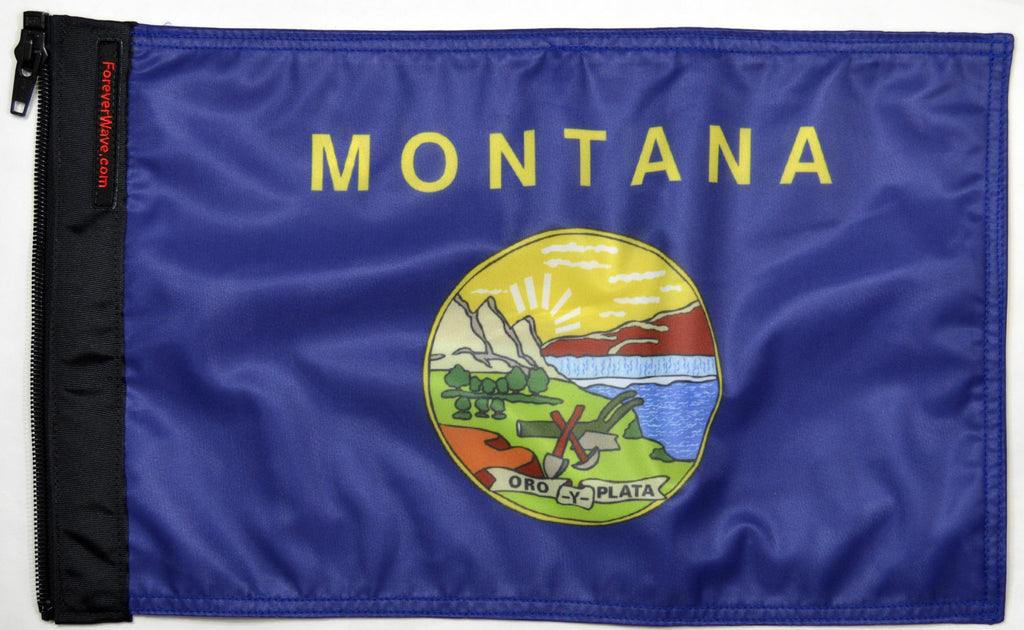 Forever Wave State Car Flags State Flag Montana Forever Wave - 5408