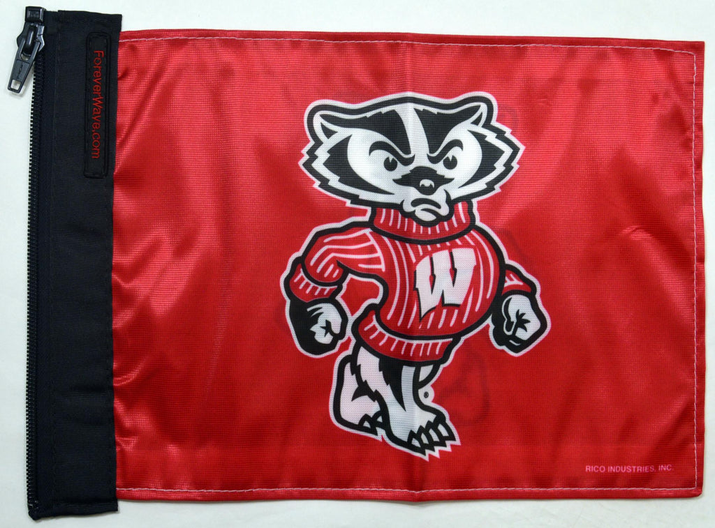 Forever Wave NCAA/College Car Flags Wisconsin Flag Forever Wave - 5418