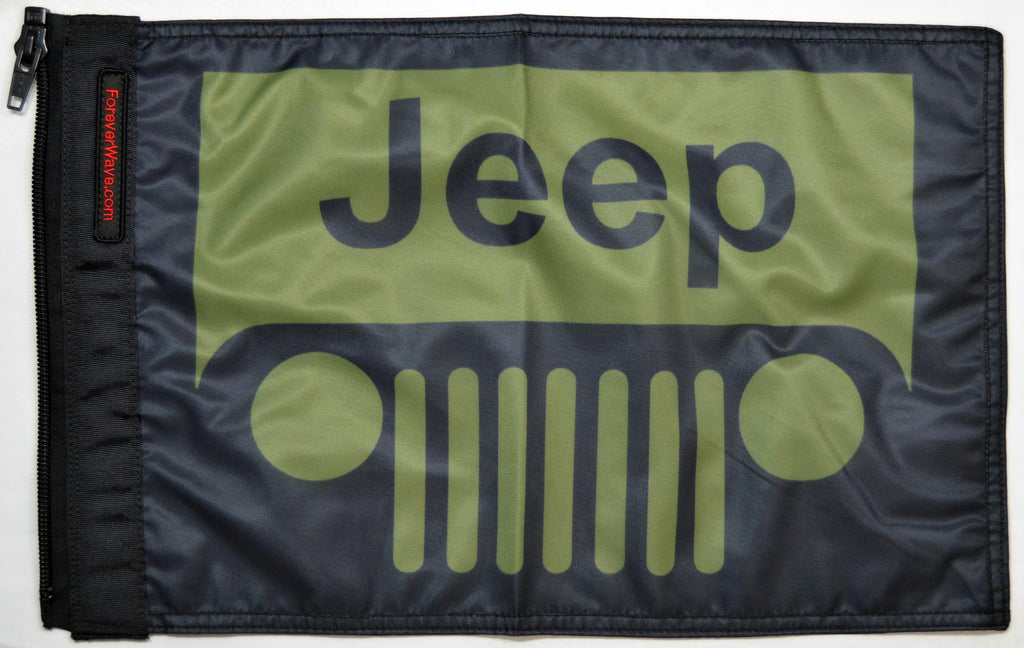 Forever Wave Specialty Car Flags Jeep Grill OD Green Flag Forever Wave - 5451