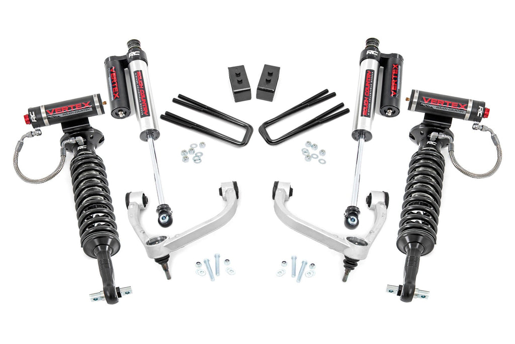 Rough Country Lift Kits 3.0 Inch Ford Bolt-On Arm Lift Kit w/ Vertex For 14-20 F-150 4WD Rough Country - 54550