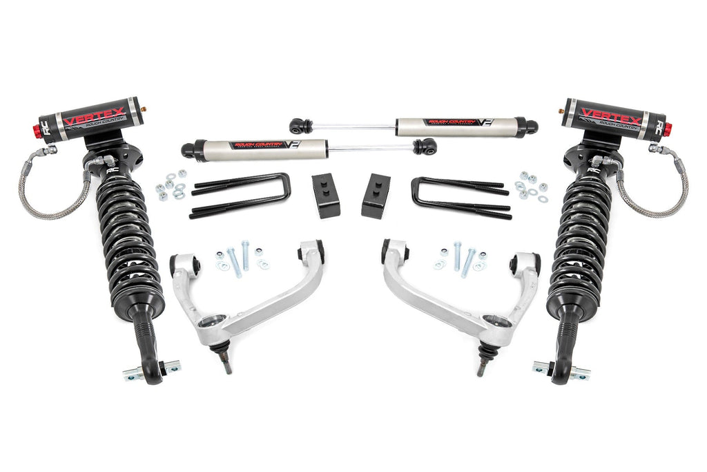 Rough Country Lift Kits 3.0 Inch Ford Bolt-On Arm Lift Kit w/ Vertex and V2 For 14-20 F-150 4WD Rough Country - 54557